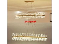 لوستر کریستالی ویدا مشکی 80-30 طلایی