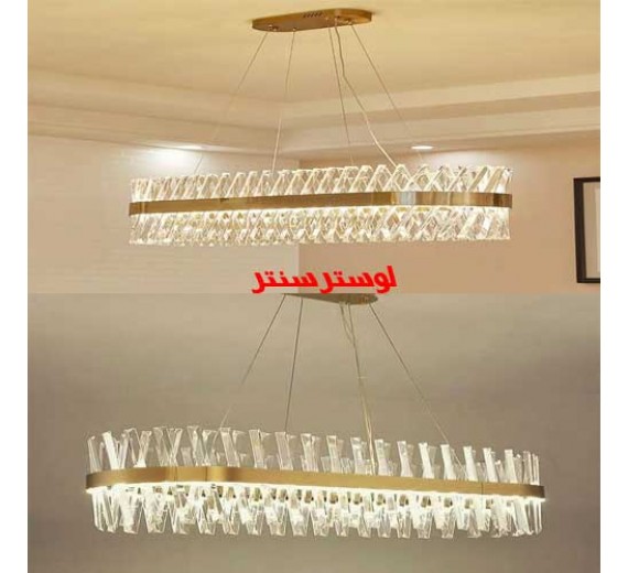 لوستر کریستالی ویدا مشکی 80-30 طلایی