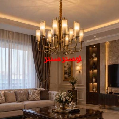 لوستر شاخه ای مدرن اسپایدر طلایی