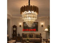 لوستر چوبی کریستالی نگین