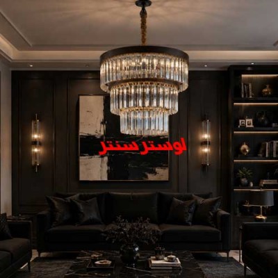 لوستر چوبی کریستالی آلما 3