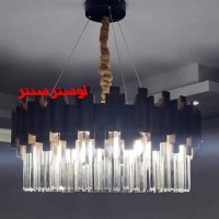 لوستر چوبی کریستالی هلما