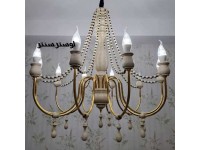 لوستر چوبی سیوان شاخه طلا 