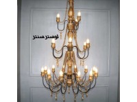 لوستر چوبی بیست  شعله شارلوت