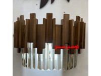 لوستر دیواری چوب و کریستال هلما