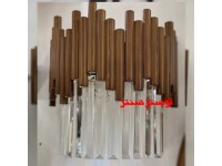 لوستر دیواری چوب و کریستال تاج