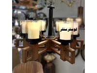 لوستر چوبی آیسان شش شعله
