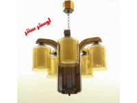 لوستر چوبی آلفا پنج روبه پایین