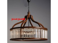 لوستر چوبی کریستالی نوشین