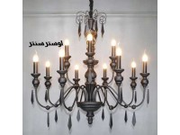 لوستر چوبی فرانسوی نورا مشکی
