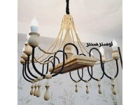 لوستر چوبی خطی شارلوت نخودی