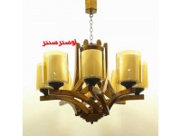 لوستر چوبی پانتآ هشت شعله