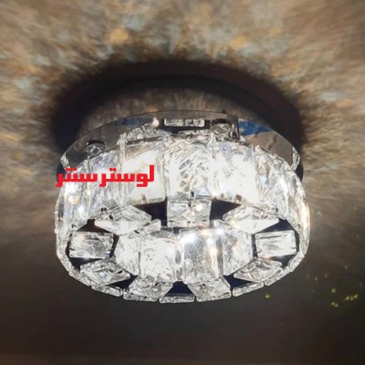 لوستر سقفی سه طرف کریستالی 