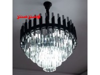 لوستر مدرن کریستالی 230 کروم