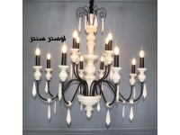 لوستر چوبی فرانسوی نورا کرم