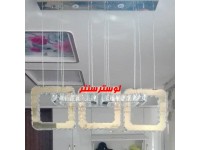 لوستر آویز خطی پنج مربع 7117