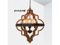 لوستر چوبی شش شاخه گلاریس