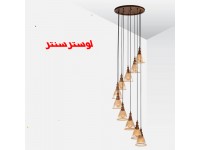 لوستر چوبی همتا 10 شعله