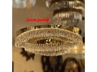 لوستر دو حلقه کریستالی گلدیس