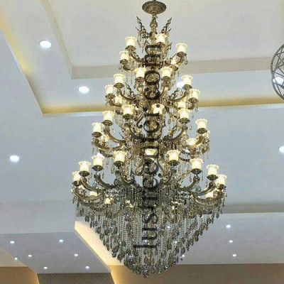 لوستر برنزی بزرگ طاووس
