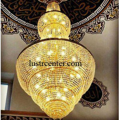 لوستر کریستالی برنزی بزرگ مسجدی پگاه