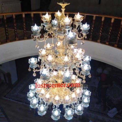 لوستر شاخه برنزی بزرگ تمجید