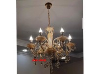 لوستر شاخه بلوری 1338 شش شعله