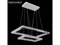 آویز کریستالی مدرن 7106 دو طبقه مستطیل