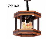 لوستر آویز چوب و فلز 7113-3
