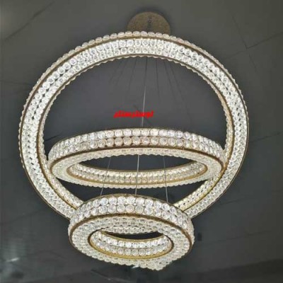 لوستر آویز کریستالی مدل زمرد 