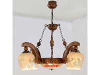 لوستر چوبی ترنم چهار شاخه دارکار