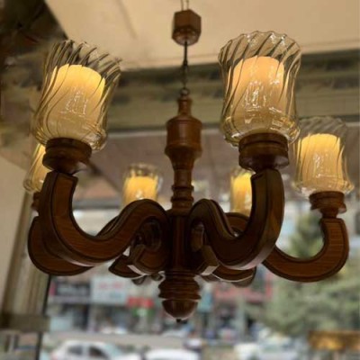 لوستر چوبی اسپنیش شش دارکار