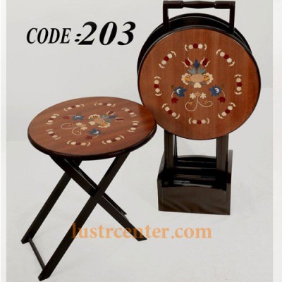 میز عسلی چوبی تاشو 203