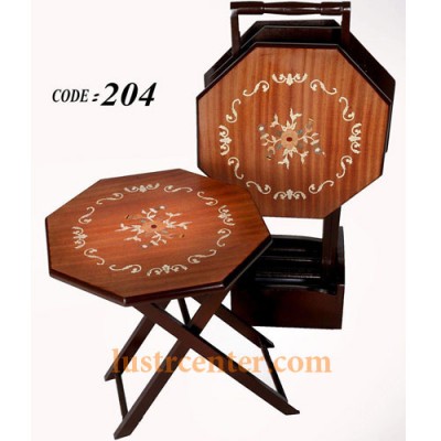 میز عسلی چوبی تاشو 204 - i