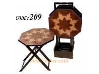 میز عسلی چوبی تاشو 209