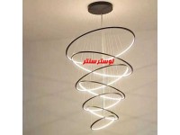 لوستر مدرن هفت حلقه مشکی