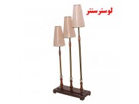 کنارسالنی چوب و فلز نیلوفر سه شعله خطی