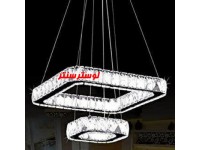 لوستر مدرن کریستالی مربع 50-30