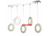 آویز مدرن کریستالی پنج دایره