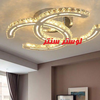 لوستر سقفی کریستالی مدرن کد 33675 سایز 60