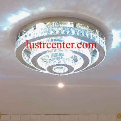 لوستر سقفی مدرن کریستالی 33652 سایز 50 طلایی