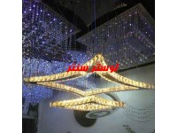 چراغ آویز کریستالی مربع ساسان