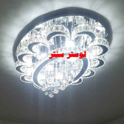 لوستر سقفی کریستالی مدل خورشید بیضی سایز 60