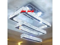 آویز کریستالی مدرن 7106 سه طبقه مستطیل