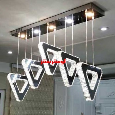 لوستر آویز مدرن کریستالی 7115 پنج شعله