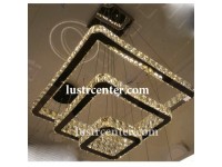 آویز مدرن کریستالی مربع 80-60-40