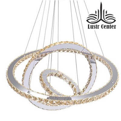 لوستر آویز کریستالی مدرن 80-60-40 شامپاینی