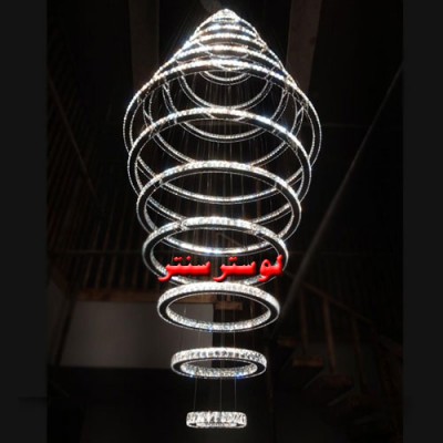 لوستر مدرن کریستالی 8103 سیزده حلقه