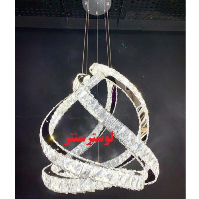 لوستر آویز مدرن کریستالی شعله 