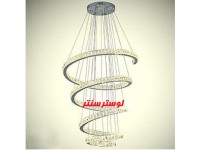 لوستر آویز کریستالی پیچک سایز 100